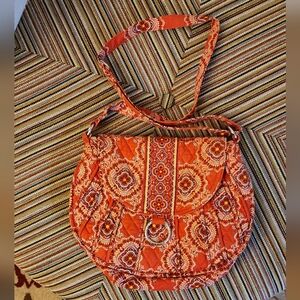 Vera Bradley Saddle Bag Purse in Paprika Pattern